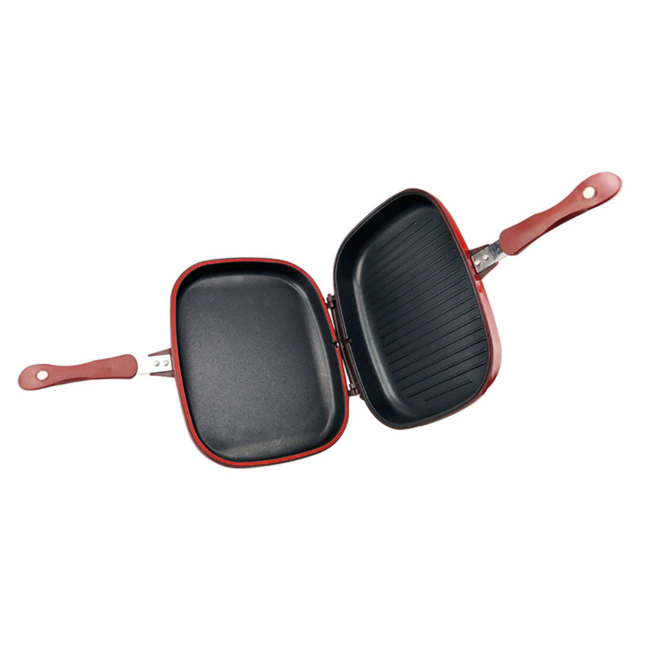 ✅ Double-Sided Flip Frying Pan – Non-Stick Pressure Grill Pan