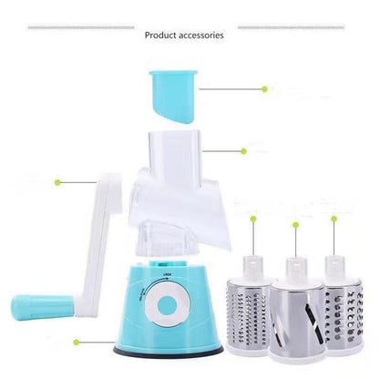 ✅ Manual Vegetable Slicer & Chopper – Multi-Blade Kitchen Cutting Tool