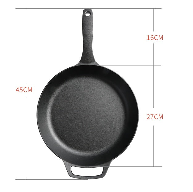 ✅ Thick Cast Iron Skillet – Heavy-Duty Non-Stick Frying Pan