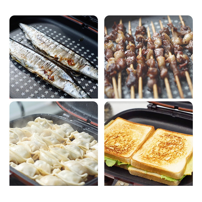 ✅ Double-Sided Flip Frying Pan – Non-Stick Pressure Grill Pan