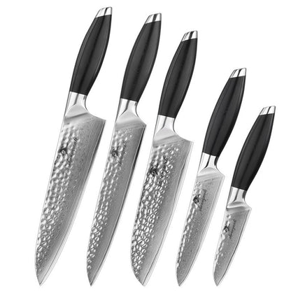 ✅ 5-Piece Stainless-Steel Kitchen Knife Set – Professional Chef Blades
