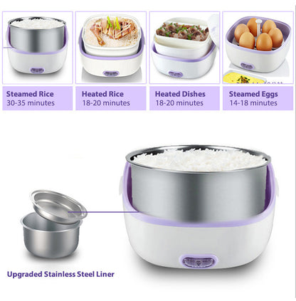 ✅ Electric Cooking Lunch Box – Multi-Function Food Steamer & Heater