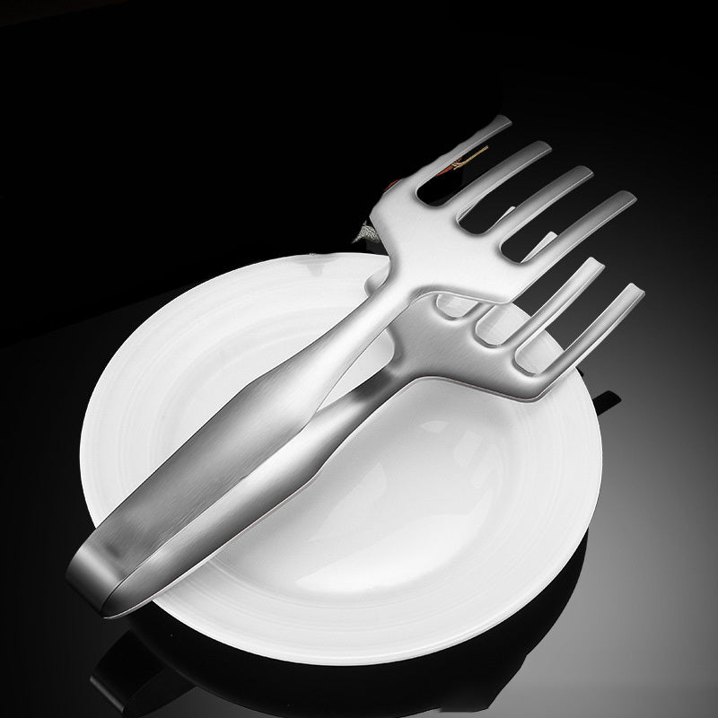 ✅ Stainless-Steel Grill Tongs & Spatula – BBQ, Steak & Fish Cooking Tool
