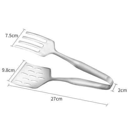 ✅ Stainless-Steel Grill Tongs & Spatula – BBQ, Steak & Fish Cooking Tool