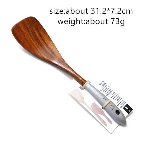 ✅ Colorful Wooden Spoon & Spatula Set – Cooking & Serving Utensils