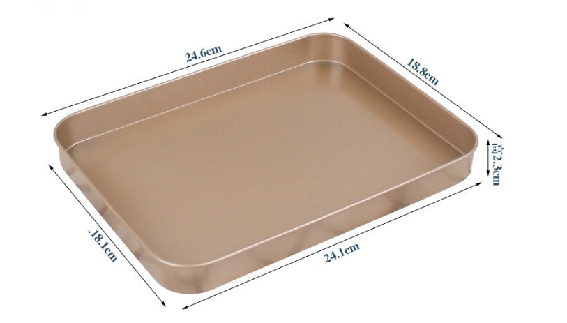 ✅ “Rectangular Carbon Steel Baking Tray – Non-Stick Oven Pan for Cookies, Cakes & Roasting”