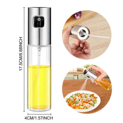 ✅ Glass Oil & Vinegar Spray Bottle – Refillable Cooking Mist Sprayer