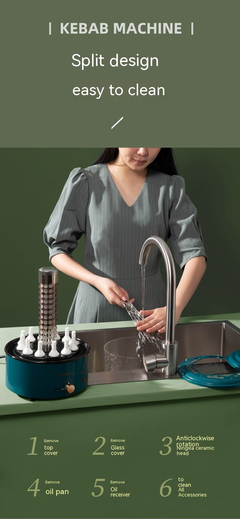 ✅ Automatic Smokeless Skewer Grill – Multi-Function Rotating BBQ Machine