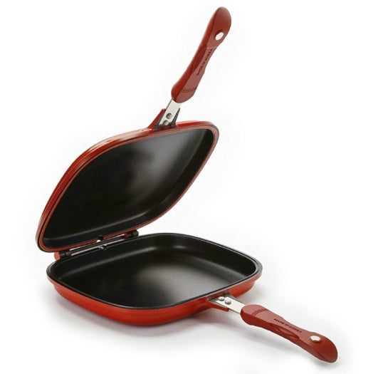 ✅ Double-Sided Flip Frying Pan – Non-Stick Pressure Grill Pan