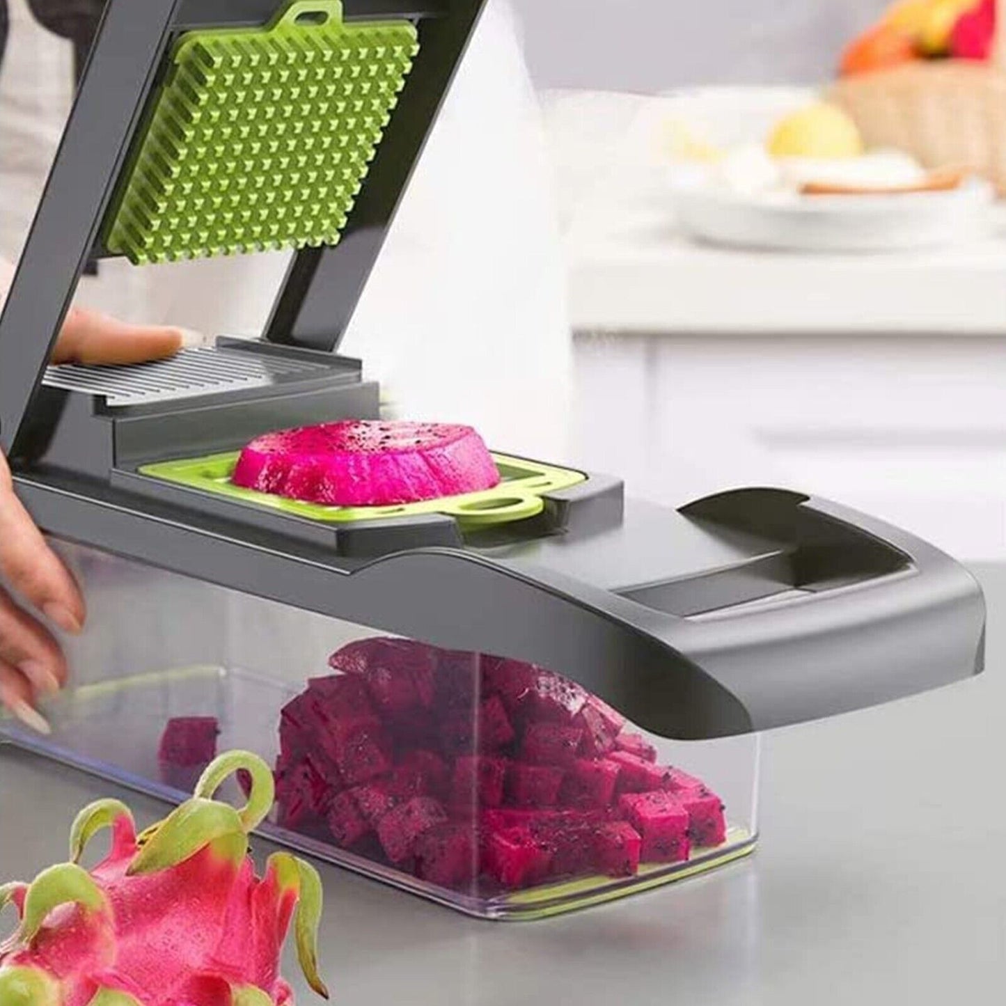 ✅ 15-in-1 Vegetable Chopper & Slicer – Multi-Blade Food Prep Tool