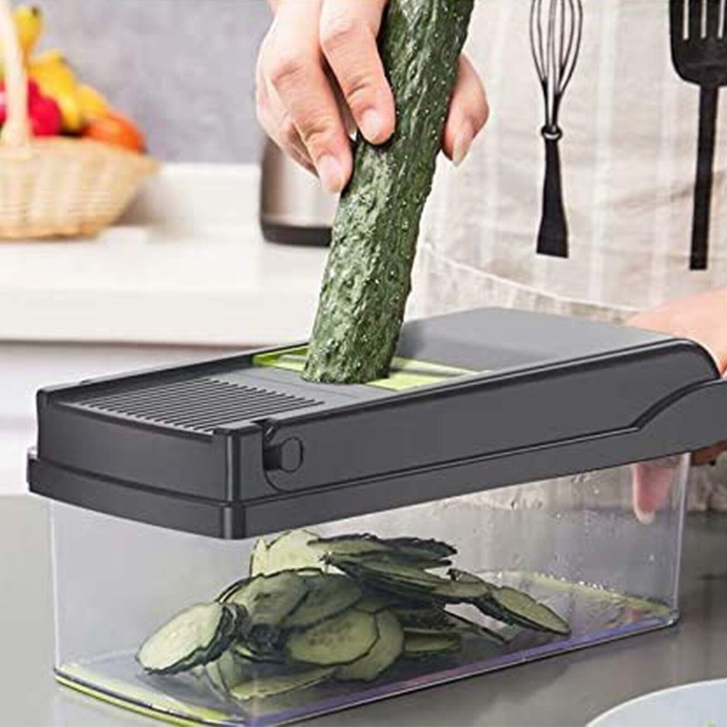 ✅ 15-in-1 Vegetable Chopper & Slicer – Multi-Blade Food Prep Tool