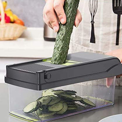 ✅ 15-in-1 Vegetable Chopper & Slicer – Multi-Blade Food Prep Tool