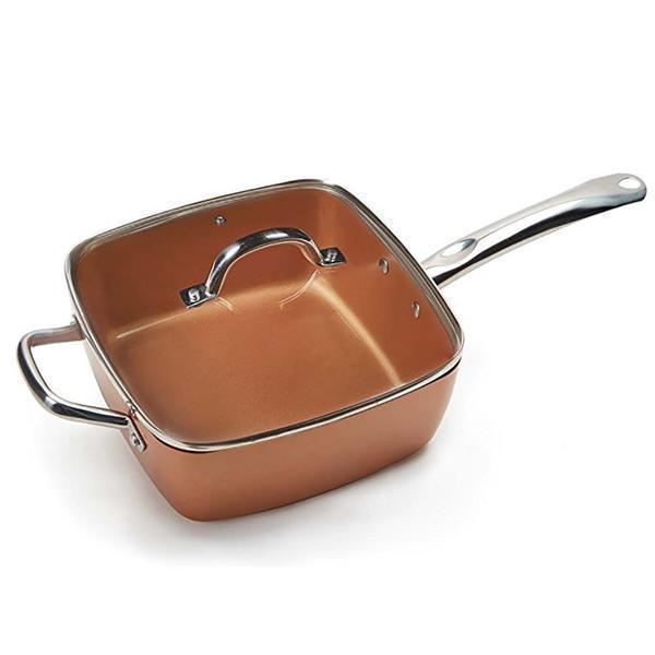 ✅ Copper-Coated Pan Set – Non-Stick Frying Pan & Cookware Set
