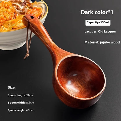 ✅ Wooden Cooking Spoon & Ladle – Natural Wood Serving Utensil