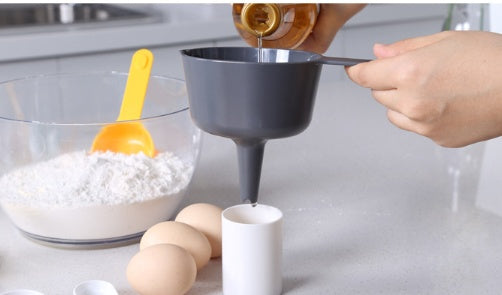 ✅ 9-Piece Baking Measuring Set – Cups, Spoons, Funnel & Scraper (ABS+AS Plastic)