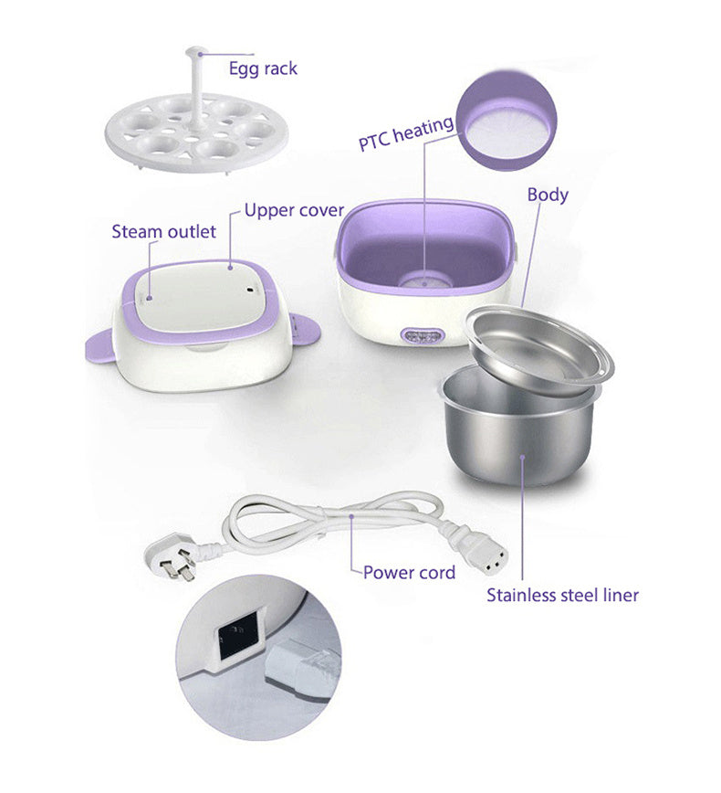 ✅ Electric Cooking Lunch Box – Multi-Function Food Steamer & Heater