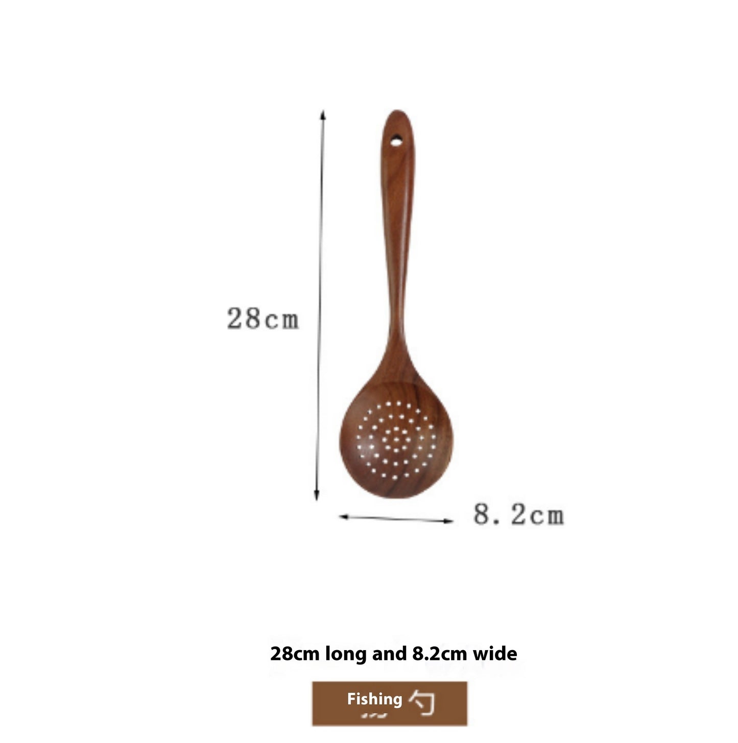 ✅ Teak Wood Utensil Set – Spoon, Ladle, Turner & Rice Strainer