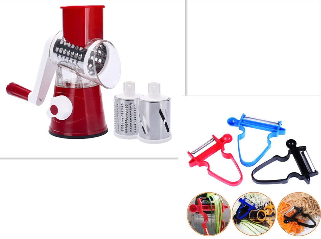 ✅ Manual Vegetable Slicer & Chopper – Multi-Blade Kitchen Cutting Tool