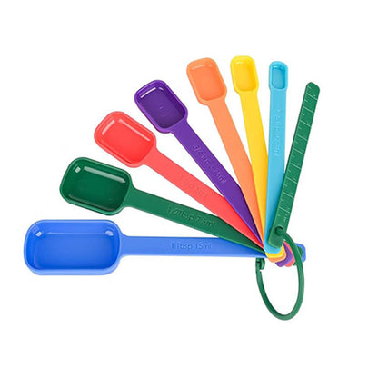 ✅ 15-Piece Color Measuring Cups & Spoons Set – With Scale & Storage Ring