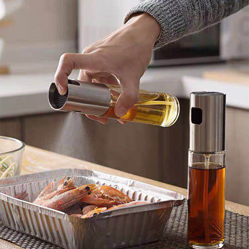 ✅ Glass Oil & Vinegar Spray Bottle – Refillable Cooking Mist Sprayer