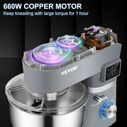 Culinariq Stand mixer - 5.8 QT stainless steel electric food mixer 660W copper motor