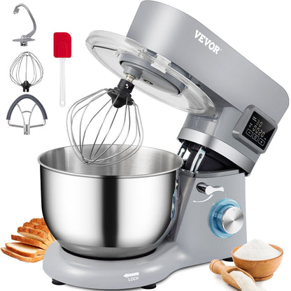 Culinariq Stand mixer - 5.8 QT stainless steel electric food mixer, dough hook, whisk, paddle