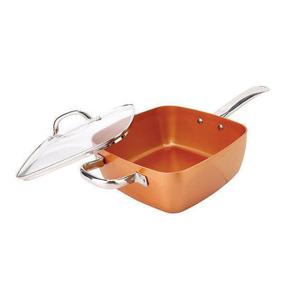 ✅ Copper-Coated Pan Set – Non-Stick Frying Pan & Cookware Set