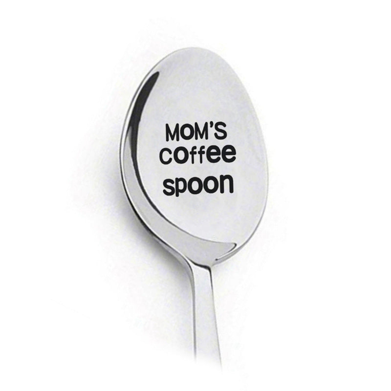 ✅ Stainless-Steel Good Morning Spoons – Long-Handle Engraved Tableware Set