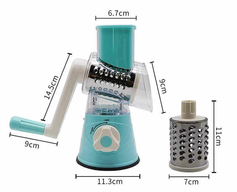 ✅ Manual Vegetable Slicer & Chopper – Multi-Blade Kitchen Cutting Tool