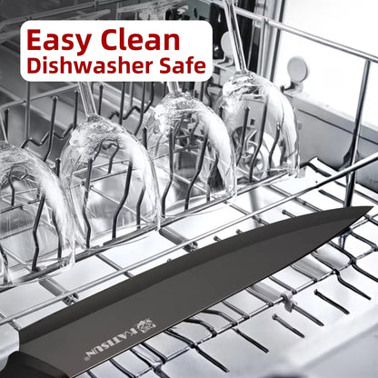 Culinariq 15-piece kitchen knife set, with built-in sharpener easy to clean