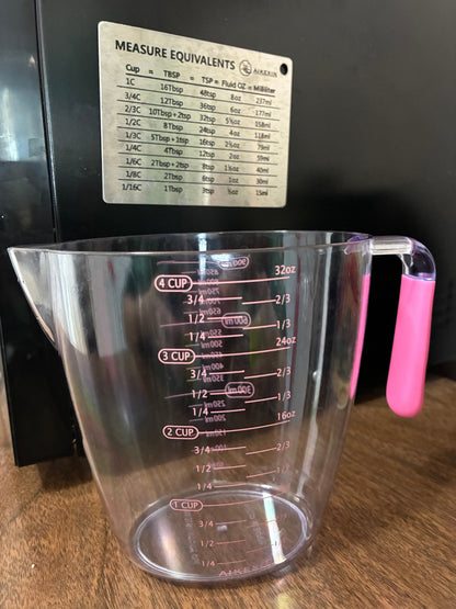 Culinariq measuring cups and spoons set, 4 cup clear plastic measuring pitcher