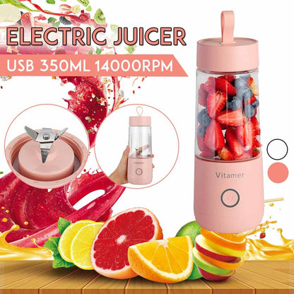 ✅ 350ml USB Portable Blender – Rechargeable Smoothie & Shake Maker