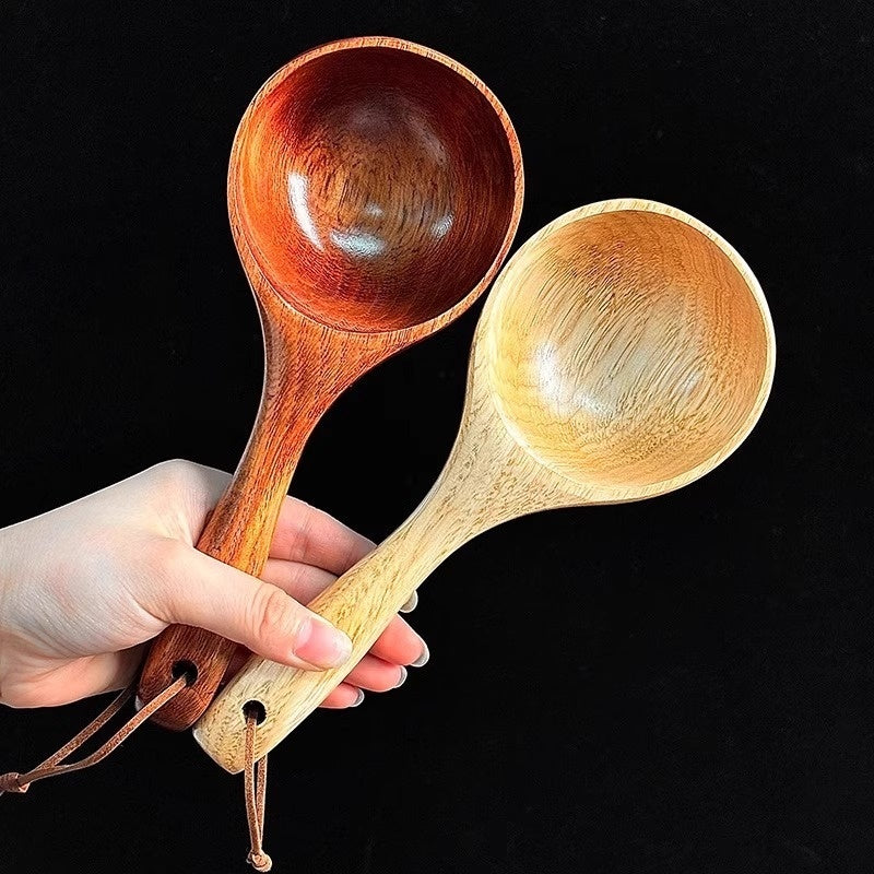 ✅ Wooden Cooking Spoon & Ladle – Natural Wood Serving Utensil