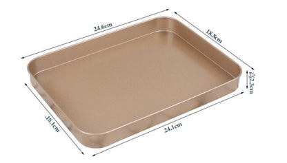 Culinariq Bakeware 24.6X18.8X2.3cm Rectangular Carbon Steel Nonstick Baking Tray – Oven Pan for Cookies, Cakes & Roasting
