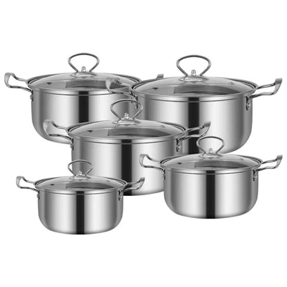 Culinariq cooking pots Silver Stainless Steel Cookware Set – Induction Ready, Non-Stick Pots & Pans