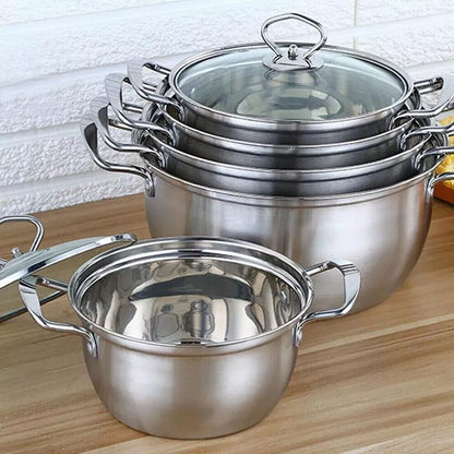 Culinariq cooking pots Silver Stainless Steel Cookware Set – Induction Ready, Non-Stick Pots & Pans