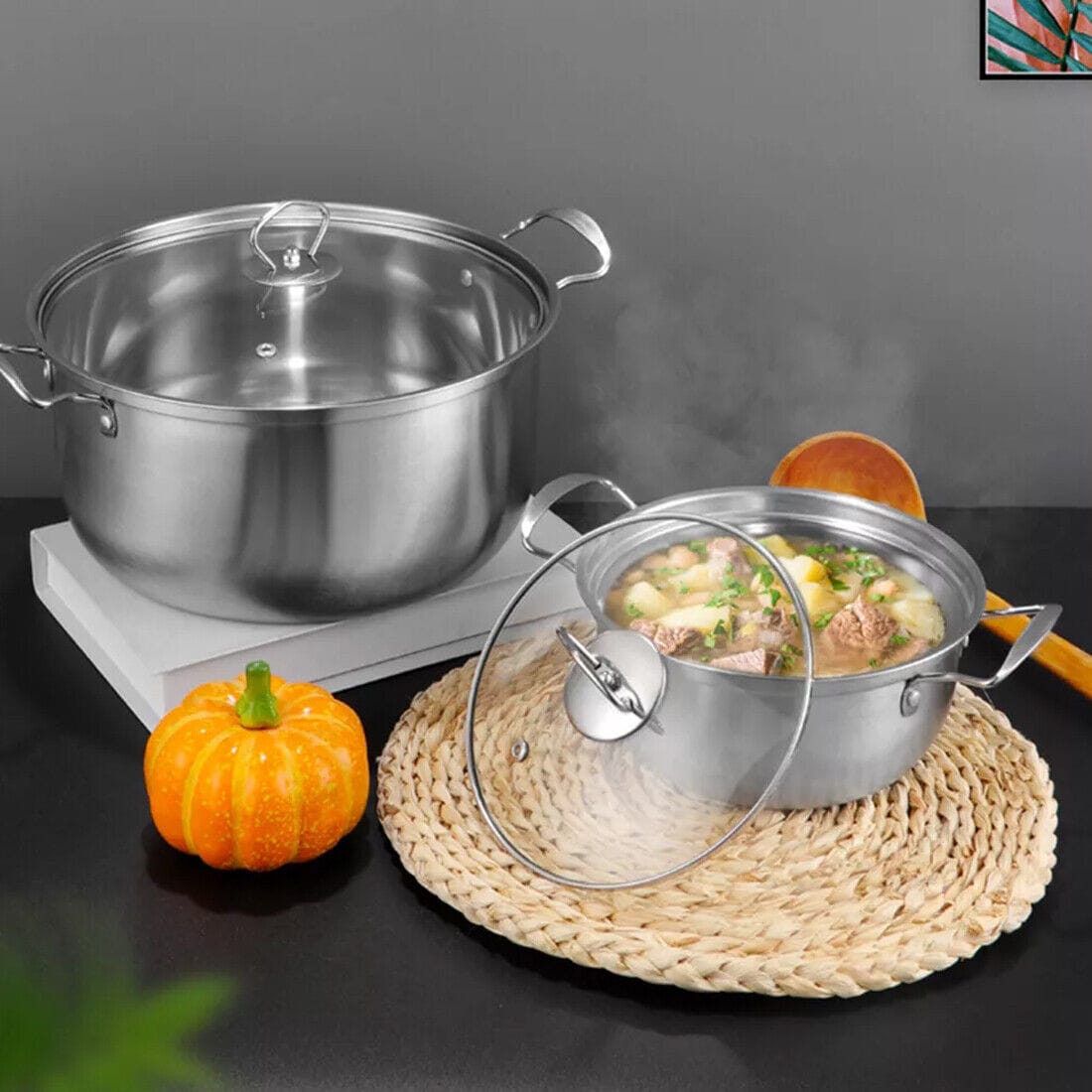 Culinariq cooking pots Silver Stainless Steel Cookware Set – Induction Ready, Non-Stick Pots & Pans