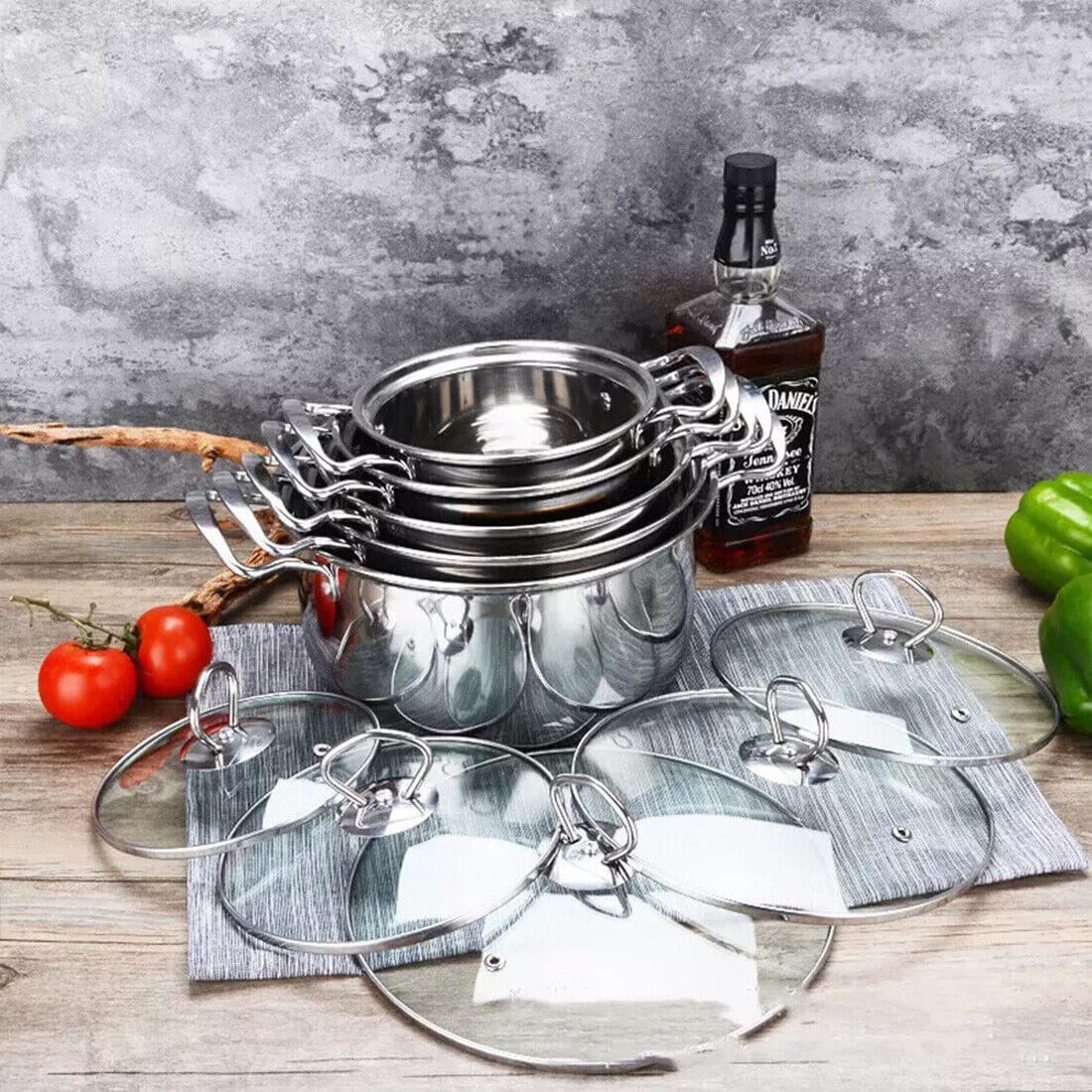 Culinariq cooking pots Silver Stainless Steel Cookware Set – Induction Ready, Non-Stick Pots & Pans