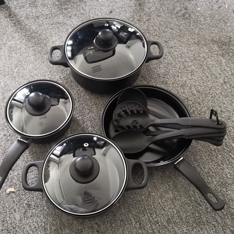 Culinariq Cookware Black / Suit Non-Stick Cookware Set – Pots, Stockpot & Frying Pans