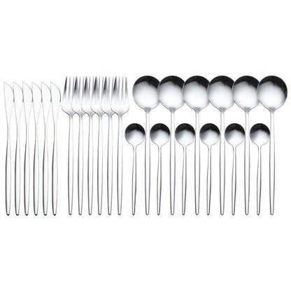 Culinariq Flatware Silver Stainless Steel Flatware Set – Knife, Fork & Spoon