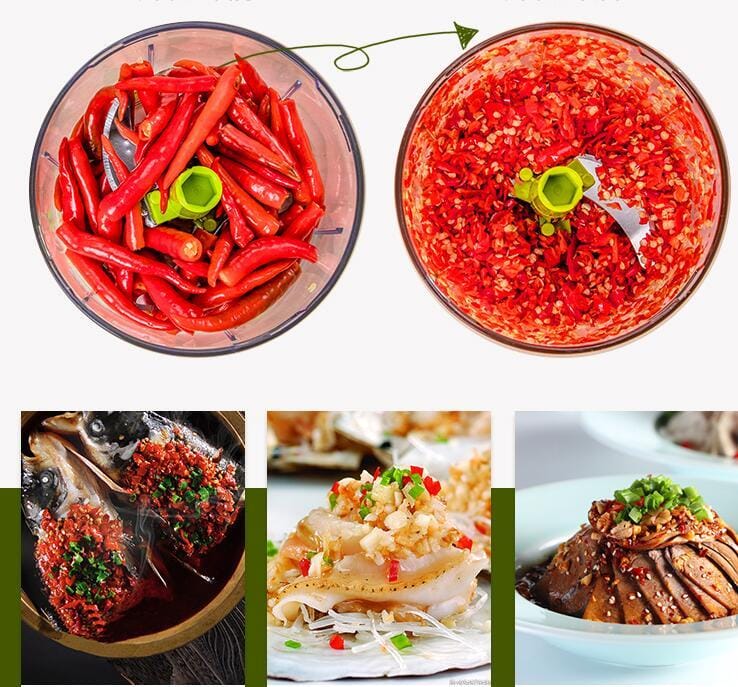 Culinariq Food chopper 3baldes Manual Veggie Chopper – Pull-Cord Vegetable Dicer & Slicer