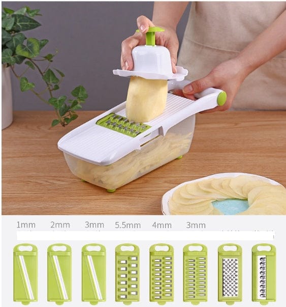 Culinariq Food chopper Green Multi-Function Manual Food Chopper – Stainless-Steel Blade Vegetable Cutter
