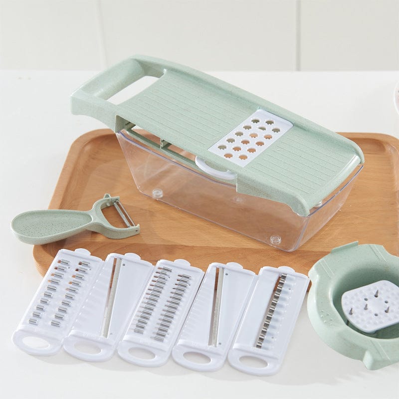 Culinariq Food chopper Green1 Multi-Function Manual Food Chopper – Stainless-Steel Blade Vegetable Cutter
