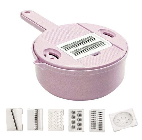 Culinariq Food chopper Pink Manual Veggie Chopper – Easy-Grip Vegetable Slicer & Dicer