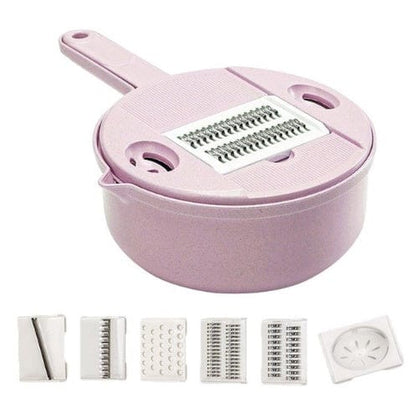 Culinariq Food chopper Pink Manual Veggie Chopper – Easy-Grip Vegetable Slicer & Dicer