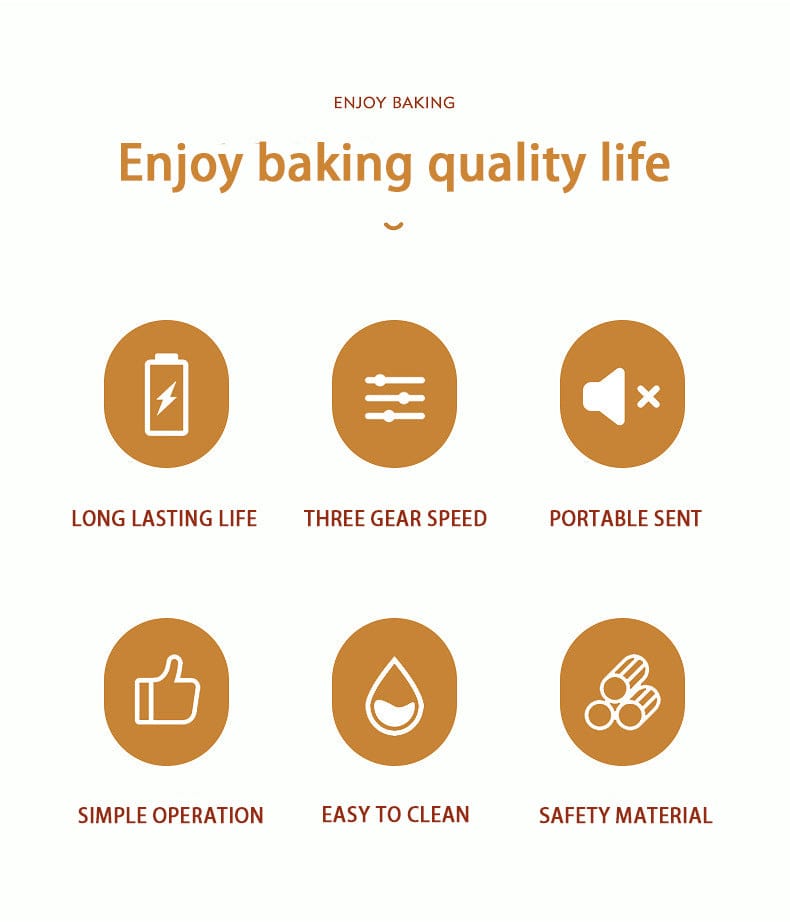 Culinariq Food mixer Hand-held Electric Baking Whisk Small Straight Handle Whisk