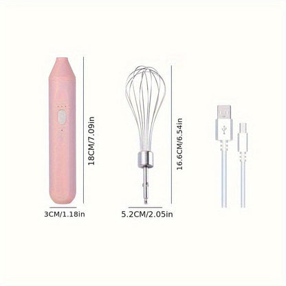 Culinariq Food mixer Pink Hand-held Electric Baking Whisk Small Straight Handle Whisk