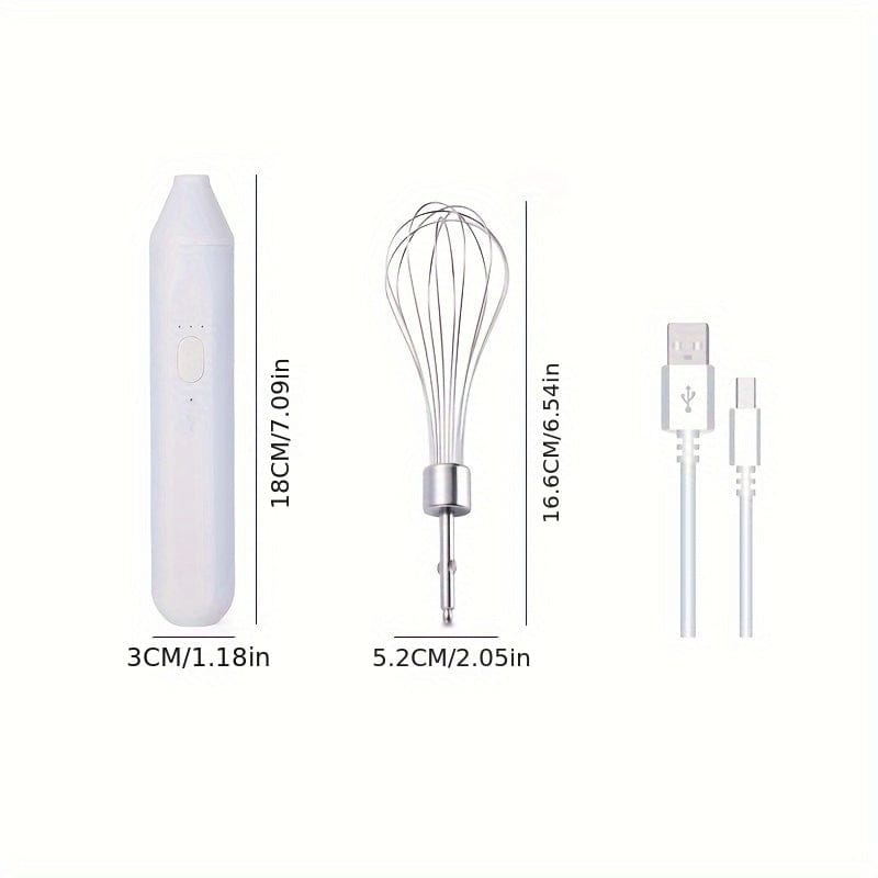 Culinariq Food mixer White Hand-held Electric Baking Whisk Small Straight Handle Whisk