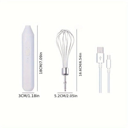 Culinariq Food mixer White Hand-held Electric Baking Whisk Small Straight Handle Whisk
