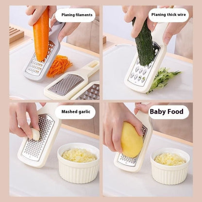 Culinariq Food peeler 3 In 1 Cheese Grater - Portable Handheld Stainless Steel Vegetable Grater